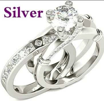 Wholesale Metal Geometric Ring Set With Electroplating For Women