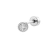 Wholesale Metal Geometric Round Cochlear Ear Bone Nail With Zircon Inlaid For Unisex Fashion Style Zirconia Processing