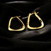 Wholesale Metal Geometric Square Twisted Earrings Copper Electroplated Light Luxury For Women