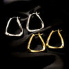 Wholesale Metal Geometric Square Twisted Earrings Copper Electroplated Light Luxury For Women