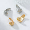 Wholesale Metal Geometric Stripe Cshape Ladies Elegant Earrings Zinc Alloy Electroplating