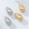Wholesale Metal Geometric Stripe Cshape Ladies Elegant Earrings Zinc Alloy Electroplating
