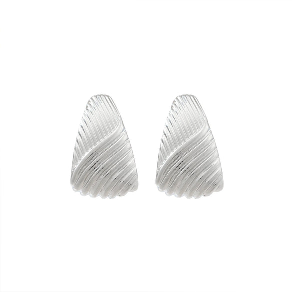 Wholesale Metal Geometric Stripe Cshape Ladies Elegant Earrings Zinc Alloy Electroplating