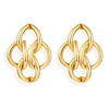 Wholesale Metal Geometric Stud Earrings For Women Electroplated Highend Style