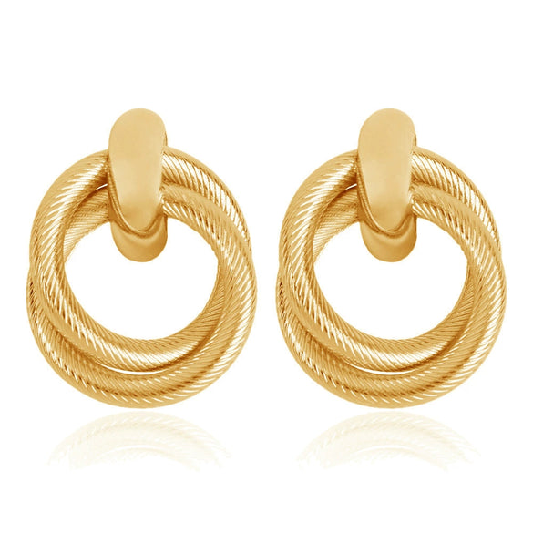 Wholesale Metal Geometric Stud Earrings For Women Electroplated Highend Style