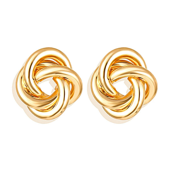 Wholesale Metal Geometric Stud Earrings For Women Electroplated Highend Style