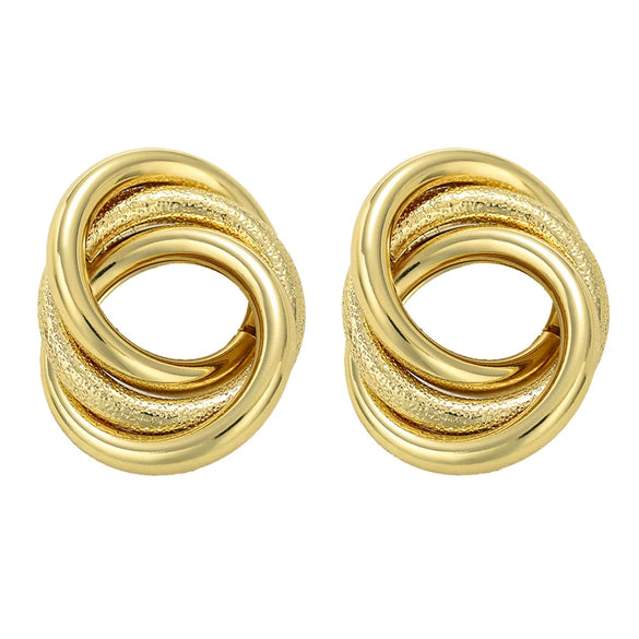 Wholesale Metal Geometric Stud Earrings For Women Electroplated Highend Style