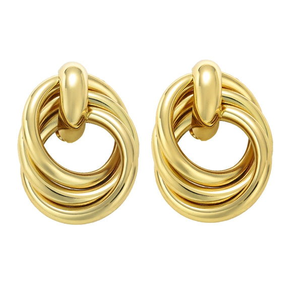 Wholesale Metal Geometric Stud Earrings For Women Electroplated Highend Style