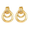 Wholesale Metal Geometric Stud Earrings For Women Electroplated Highend Style