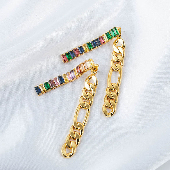 Wholesale Metal Geometric Tassel Earrings For Women