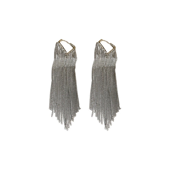 Wholesale Metal Geometric Tassel Long Earrings For Women Fashion Electroplated Light Luxury Highend Ear Accessories