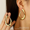 Wholesale Metal Geometric Ushaped Stainless Steel Polished Earrings For Women
