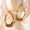 Wholesale Metal Geometric Ushaped Stainless Steel Polished Earrings For Women