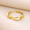 Wholesale Metal Geometric Wave Shape Copper Electroplating Ring Jewelry