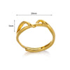 Wholesale Metal Geometric Wave Shape Copper Electroplating Ring Jewelry