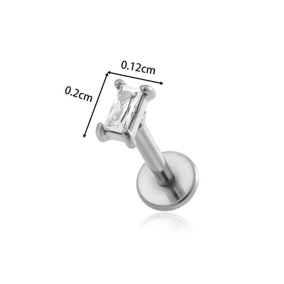 Wholesale Metal Geometric Zircon And Diamond Set Ear And Lip Piercing Nails