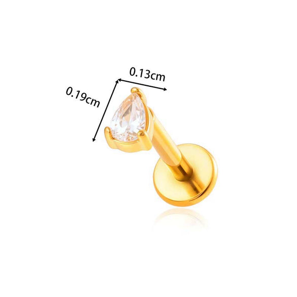Wholesale Metal Geometric Zircon And Diamond Set Ear And Lip Piercing Nails