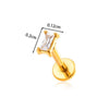 Wholesale Metal Geometric Zircon And Diamond Set Ear And Lip Piercing Nails