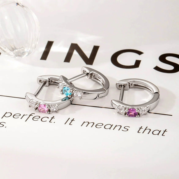 Wholesale Metal Geometric Zirconia Earrings For Women