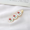 Wholesale Metal Gold Inlaid Rose Duckbill Clip Hair Accessories For Girls Retro Elegant Fashion Ol Style