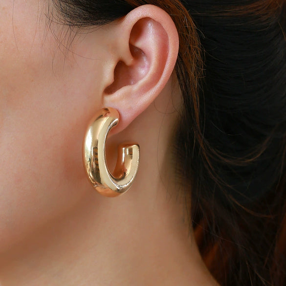 Wholesale Metal Gold Plated Alloy Earrings Set With Geometric Styling For Women