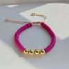 Wholesale Metal Gold Plated Handwoven Geometric Natural Pearl Women's Bracelet