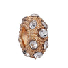 Wholesale Metal Gold Plated Hollow Heartshaped Diamond Beads With Totem Pattern String Decoration For Women
