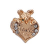 Wholesale Metal Gold Plated Hollow Heartshaped Diamond Beads With Totem Pattern String Decoration For Women