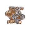 Wholesale Metal Gold Plated Hollow Heartshaped Diamond Beads With Totem Pattern String Decoration For Women