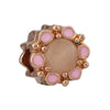 Wholesale Metal Gold Plated Hollow Heartshaped Diamond Beads With Totem Pattern String Decoration For Women