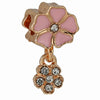 Wholesale Metal Gold Plated Hollow Heartshaped Diamond Beads With Totem Pattern String Decoration For Women