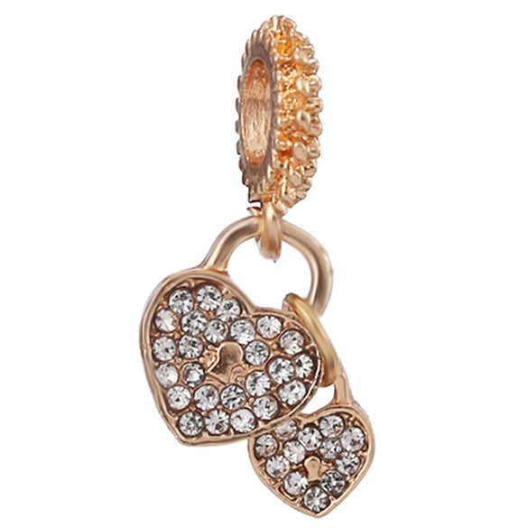 Wholesale Metal Gold Plated Hollow Heartshaped Diamond Beads With Totem Pattern String Decoration For Women