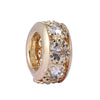 Wholesale Metal Gold Plated Hollow Heartshaped Diamond Beads With Totem Pattern String Decoration For Women