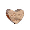 Wholesale Metal Gold Plated Hollow Heartshaped Diamond Beads With Totem Pattern String Decoration For Women