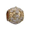 Wholesale Metal Gold Plated Hollow Heartshaped Diamond Beads With Totem Pattern String Decoration For Women