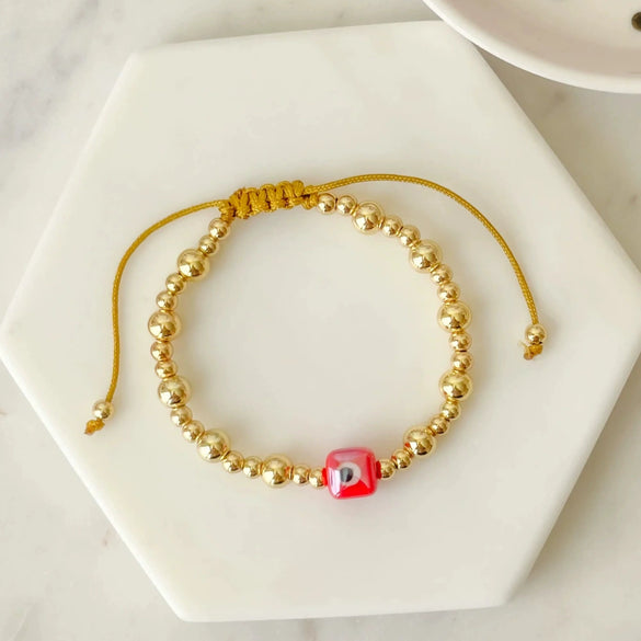 Wholesale Metal Goldplated Geometric Handwoven Beaded Bracelet For Women