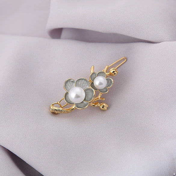 Wholesale Metal Hair Accessories Clip With Original Design And Plants And Flowers Style Electroplated