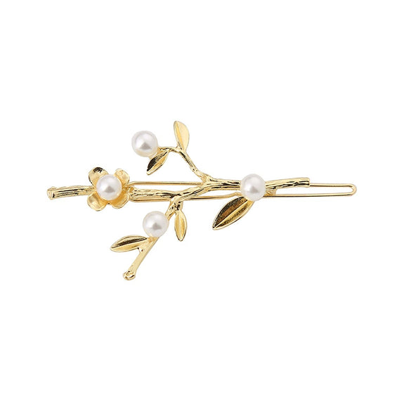 Wholesale Metal Hair Accessories Clip With Original Design And Plants And Flowers Style Electroplated