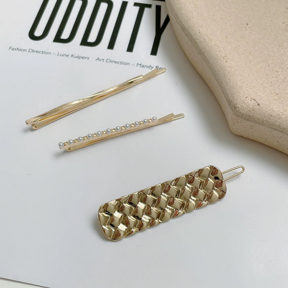 Wholesale Metal Hairpin Geometric Smiley Face Electroplated For Girls