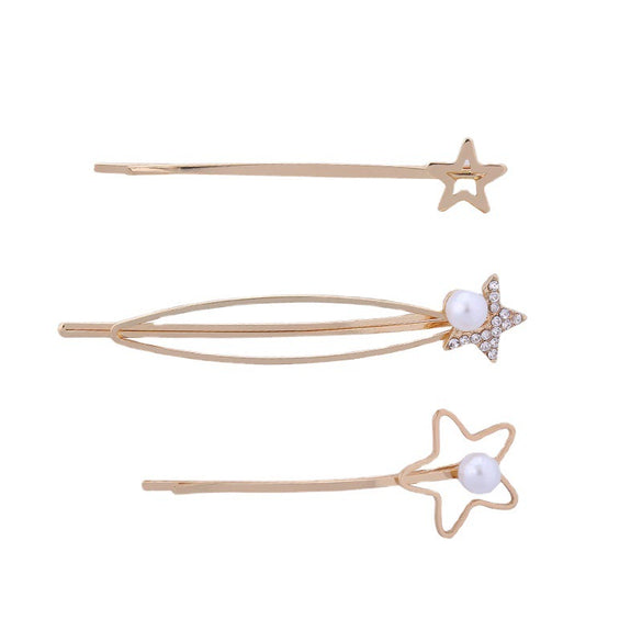 Wholesale Metal Hairpin With Cartoon Style And Animal Shape Electroplating Manual Process Pearl And Butterfly Design For Women