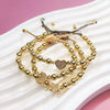 Wholesale Metal Hand Knitted Love Heart And Star Patterned Women's Jewelry Bracelet