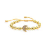 Wholesale Metal Hand Knitted Love Heart And Star Patterned Women's Jewelry Bracelet