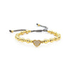 Wholesale Metal Hand Knitted Love Heart And Star Patterned Women's Jewelry Bracelet