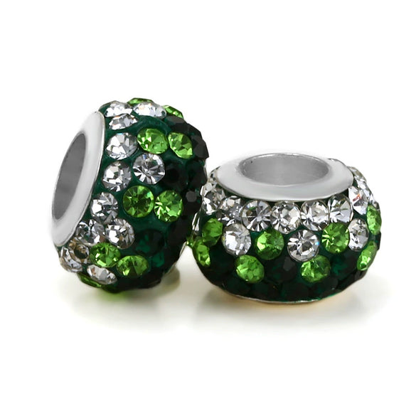 Wholesale Metal Handmade Diy Jewelry Accessories Colorful Rhinestone Balls With Totem Pattern And Electroplating Treatment