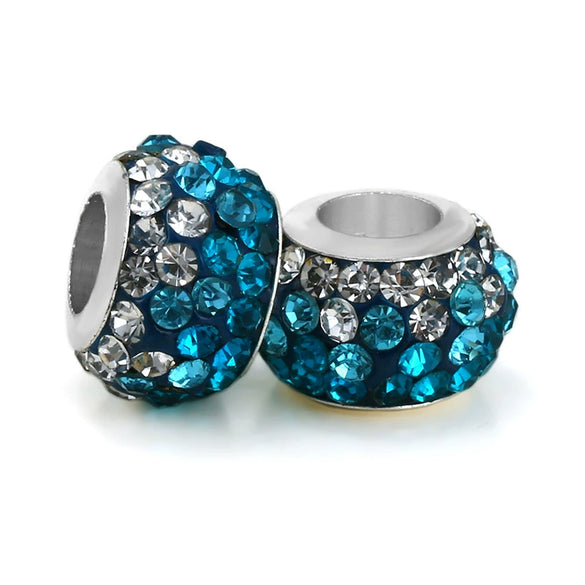 Wholesale Metal Handmade Diy Jewelry Accessories Colorful Rhinestone Balls With Totem Pattern And Electroplating Treatment