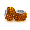 Wholesale Metal Handmade Diy Jewelry Accessories Colorful Rhinestone Balls With Totem Pattern And Electroplating Treatment