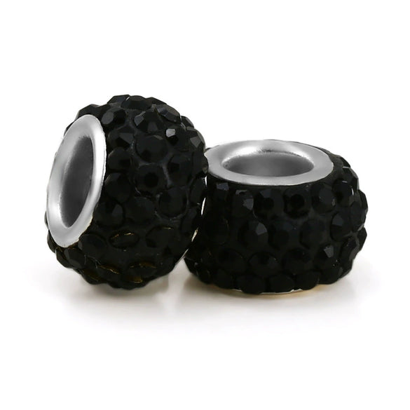 Wholesale Metal Handmade Diy Jewelry Accessories Colorful Rhinestone Balls With Totem Pattern And Electroplating Treatment