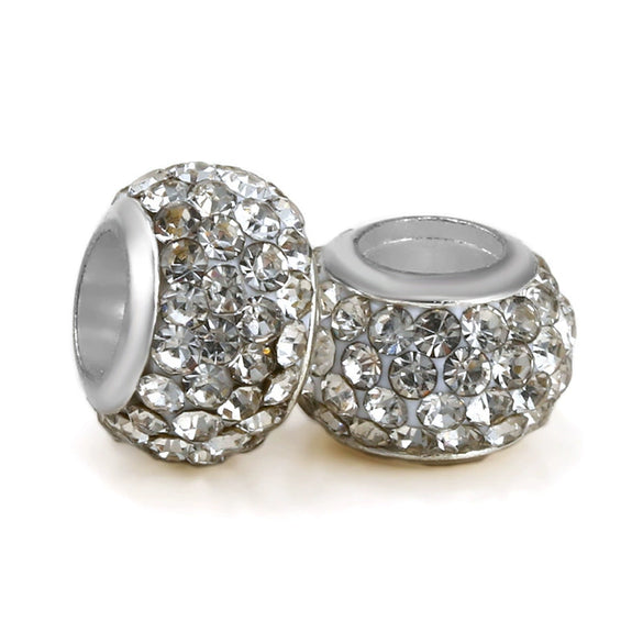 Wholesale Metal Handmade Diy Jewelry Accessories Colorful Rhinestone Balls With Totem Pattern And Electroplating Treatment