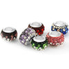 Wholesale Metal Handmade Diy Jewelry Accessories Colorful Rhinestone Balls With Totem Pattern And Electroplating Treatment