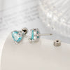 Wholesale Metal Heart Shape Niche Cartilage Piercing Ear Bone Nail Set With Diamonds In Fashion Style